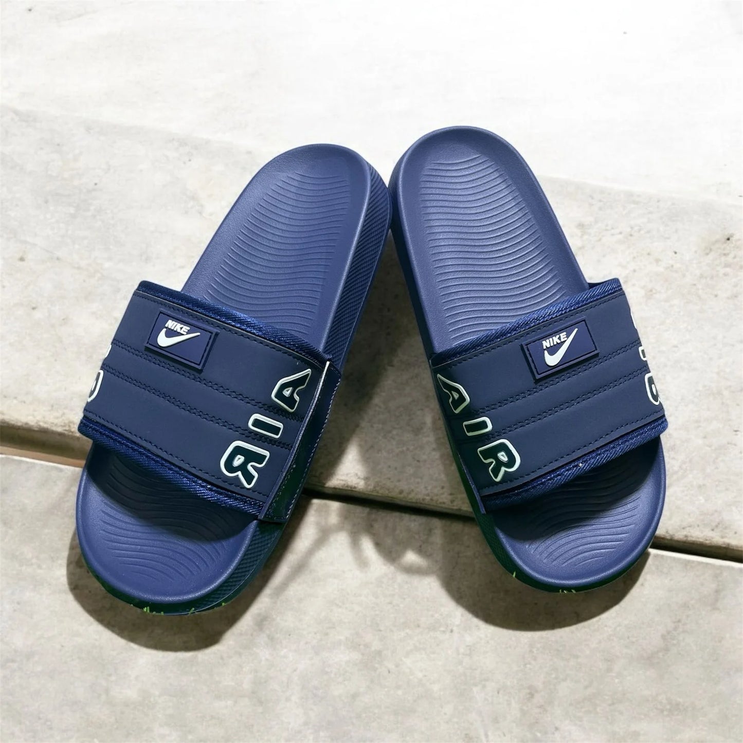 NIKE AIR SLIDS BLUE